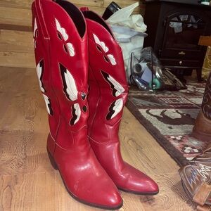 Red cowboy boots